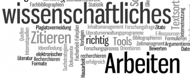 Wortwolke wissenschaftliches Arbeiten