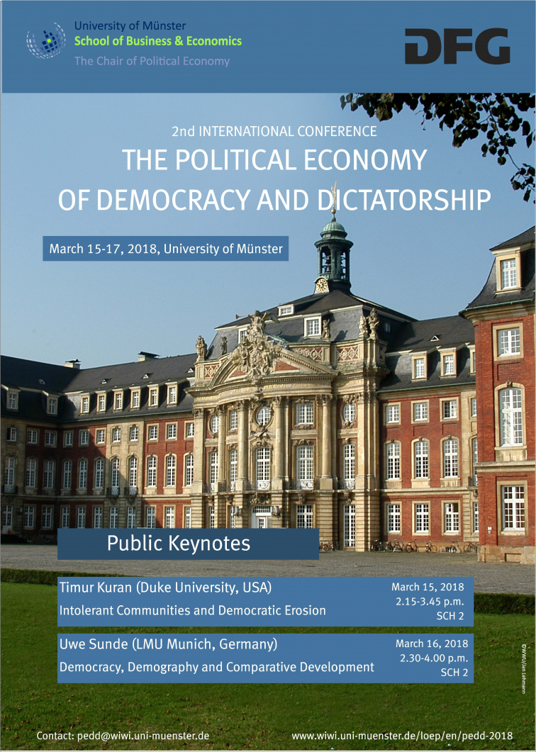 Pedd Conference 2018 Chair Of Political Economy